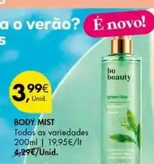Pingo Doce Be beauty - body mist promoção