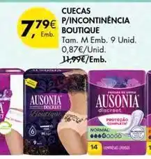 Pingo Doce Ausonia - cuecas p/incontinencia boutique promoção