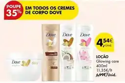 Pingo Doce Dove - glowing care promoção