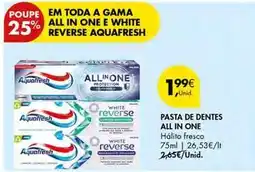 Pingo Doce Aquafresh - pasta de dentes all in one promoção