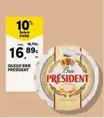 Continente Bom dia Président - queijo brie promoção