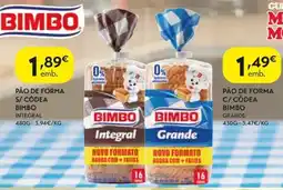 Spar Pão de forma s/ côdea bimbo integral promoção