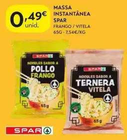 Spar Massa instantânea spar frango / vitela promoção