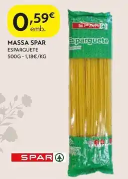 Spar Massa spar esparguete promoção