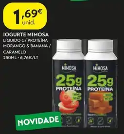 Spar Iogurte mimosa líquido c/ proteína morango & banana / caramelo promoção