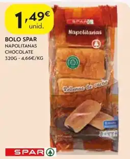 Spar Bolo spar napolitanas chocolate promoção