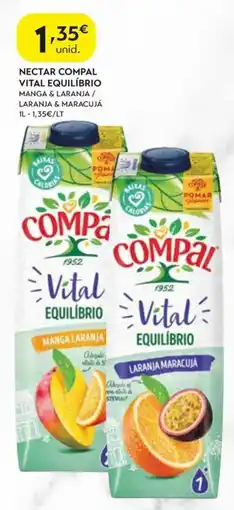 Spar Nectar compal vital equilíbrio manga laranja / laranja maracujá promoção