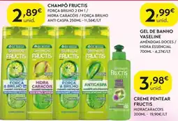 Spar Champô fructis força brilho 2 em 1 / hidra caracóis / força brilho anti caspa promoção