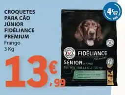 E.Leclerc Croquetes para cão júnior fidélance premium frango promoção