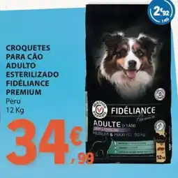 E.Leclerc Croquetes para cão adulto esterilizado fidélance premium promoção