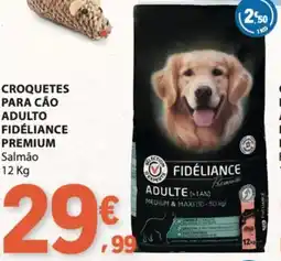E.Leclerc Croquetes para cão adulto fidéliance premium salmão promoção