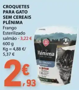 E.Leclerc Croquetes para gato sem cereais plénima promoção