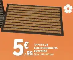 E.Leclerc Tapete de coco/borracha exterior promoção