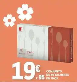 E.Leclerc Conjunto de 60 talheres em inox praga promoção