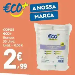 E.Leclerc Copos eco+ brancos promoção