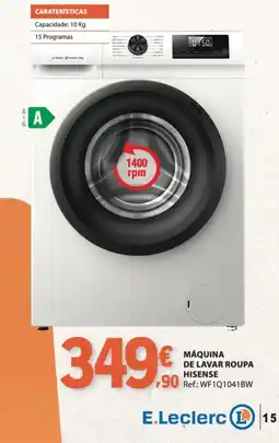 E.Leclerc Máquina de lavar roupa hisense promoção