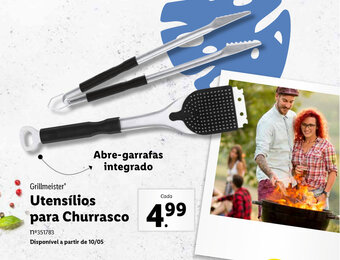 Lidl Grillmeister Utensílios para Churrasco promoção