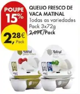 Pingo Doce Queijo fresco de vaca matinal promoção