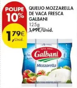 Pingo Doce Queijo mozzarella de vaca fresca galbani promoção