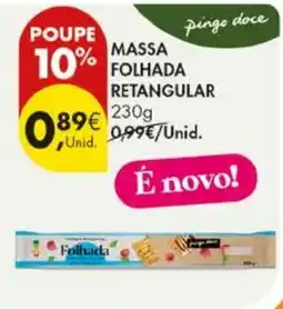 Pingo Doce Massa folhada retangular pingo doce promoção