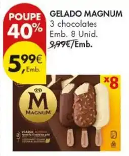 Pingo Doce Gelado magnum 3 chocolates promoção
