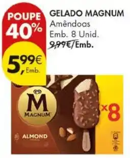 Pingo Doce gelado magnum amêndoas promoção