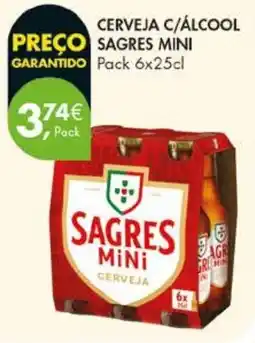 Pingo Doce Cerveja c/álcool preço sagres mini promoção
