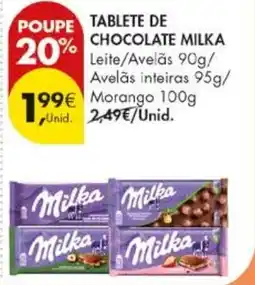 Pingo Doce Tablete de chocolate milka promoção
