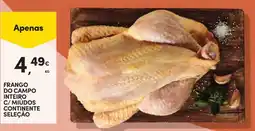 Continente Frango do campo inteiro c/ miúdos continente seleção promoção