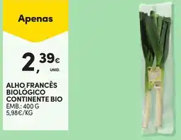 Continente Alho francês biológico continente bio promoção