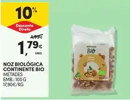 Continente Noz biológica continente bio promoção
