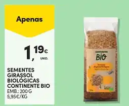 Continente Sementes girassol biológicas continente bio promoção
