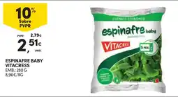 Continente Espinafre baby vitacress promoção