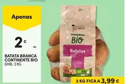 Continente Batata branca continente bio promoção