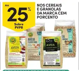 Continente Nos cereais e granolas da marca cem porcento promoção