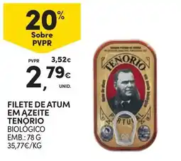 Continente Filete de atum em azeite tenorio biológico promoção