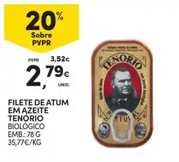 Continente Filete de atum em azeite tenorio promoção