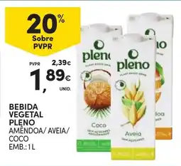 Continente Bebida vegetal pleno promoção
