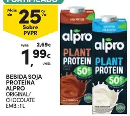 Continente Bebida soja proteina alpro promoção