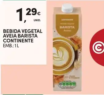 Continente Bebida vegetal aveia barista continente promoção