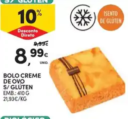 Continente Bolo creme de ovo s/ gluten promoção