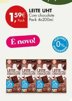 Pingo Doce Leite uht com chocolate promoção