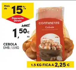 Continente Cebola continente promoção