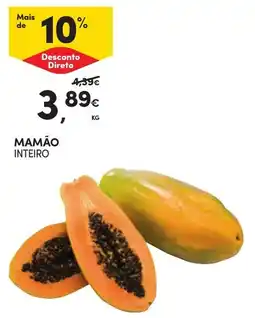 Continente Mamão inteiro promoção