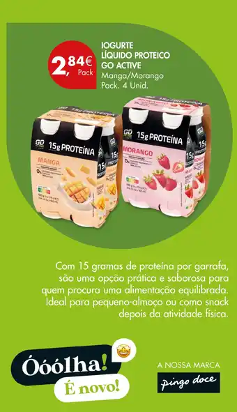 Pingo Doce Iogurte líquido proteico go active promoção