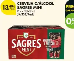 Pingo Doce Cerveja c/álcool sagres mini promoção