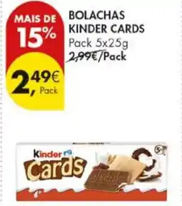 Pingo Doce Bolachas kinder cards promoção