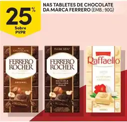 Continente Nas tabletes de chocolate da marca ferrero promoção