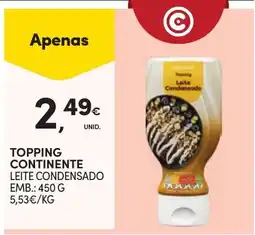 Continente Topping continente leite condensado promoção