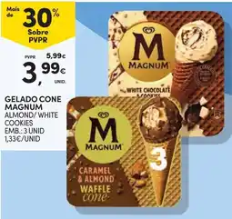 Continente gelado cone magnum almond/white cookies promoção